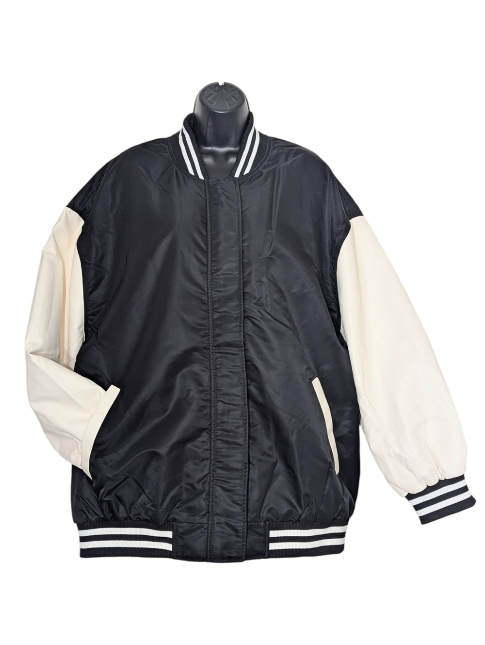 🆕 Hudson Jeans Oversized Varsity Bomber Jacket